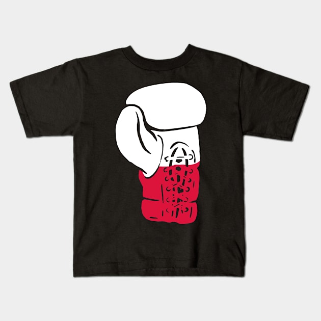 BIG POLISH BOXING GLOVE Kids T-Shirt by LILNAYSHUNZ